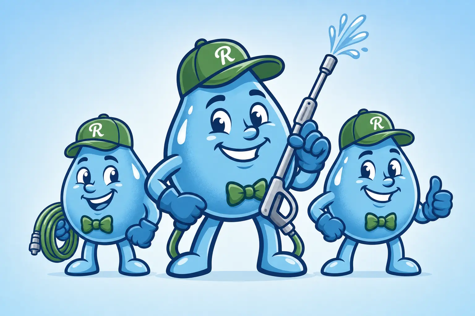 The Pressure Pros mascot crew